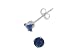 Sterling Silver 5mm Round CZ Fashion Birthstone Earring in 4 Prong Setting, September