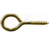 19mm x 2mm Electro Brassed Picture Screw Eyes (box of 500)