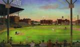 First Pitch Chair Rail Mural