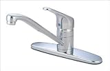 1 Lever Handle Chrome Kitchen Faucet Less Spray