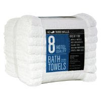 1888 Mills Bath Towels Commercial Quality - 8ct