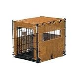 MidWest Bay Isle Collection Rattan Weave Dog Crate (Size: (24l x 20w x 21h'') - Mesh: 1.5 x 5'', Wire Gauge: 3, 6, 7, 9, 12)