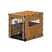 Pet Supplies : MidWest Bay Isle Collection Rattan Weave Dog Crate (Size: (24l x 20w x 21h'') - Mesh: 1.5 x 5'', Wire Gauge: 3, 6, 7, 9, 12)