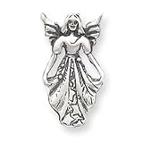 Sterling Silver Antiqued Curtsey Angel Pin