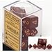 Chessex Opaque Burgundy 7 piece dice set