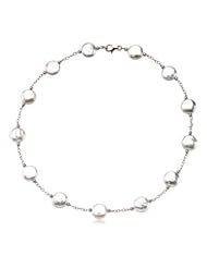 White Freshwater Coin Pearl Necklace