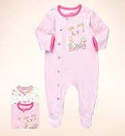 2 Pack Pure Cotton Mummy Assorted Sleepsuits