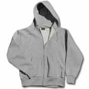 Grey Thermal Lined Zipper Hooded Sweatshirt - Extra Large