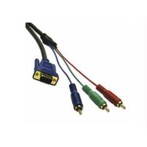 Cables To Go 29640 Ultima HD15 to RCA HDTV Component Video Breakout Cable (3 Feet, Charcoal)