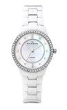 Skagen Crystal Collection White Ceramic Glitz Mother-of-pearl Dial Women's watch #347SSXWC