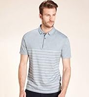 Autograph Pure Cotton Striped Polo Shirt