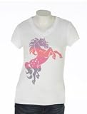 Glitter Stripe Horse V Neck Tee