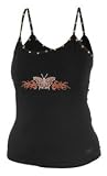 V-Twin Women's Butterfly Flames Cami Tank Black/Orange L