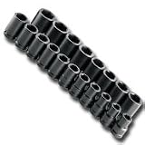 S K Hand Tools (SKT88819) 19 Piece 1 Drive 6 Point Deep Impact Socket Set