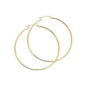 14kt. Yellow Gold, Large Hoop Earrings by