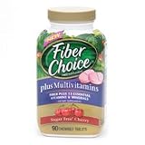 Fiber Choice Multi Vitamin, Fiber Supplement Chewable Tablets, Cherry, 90 ea