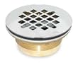Industrial Grade 1RLV3 Shower Drain, Compression, Brass, SS Grid