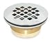 Industrial Grade 1RLV3 Shower Drain, Compression, Brass, SS Grid