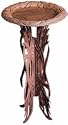 Dragonfly Birdbath and Pedestal (Rust)