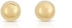 3mm Tiny Ball Stud Earrings 14k Solid Yellow Gold