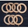 Premium Solid Wood Unfinished Pole Rings for Drapes [CAPITOL CITY LUMBER]