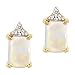 Opal Fashion Earrings with Diamond Accents in 10kt. Gold