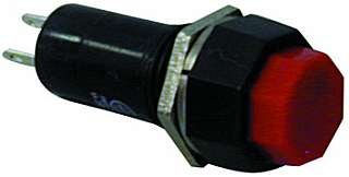 Produkt-Bild: 10 x Hand Piston Taster, rund, 17x40mm 2-polig, 250V/1A, Push-ON