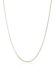 18k Yellow Gold .9mm D-Cut Snake Chain Necklace
