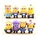 Gold-Leaf Despicable Me 2 The Minions Role Figure Display Toy PVC 8Pcs Set Yellow, Free