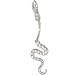 Jewelry : Solid 14KT White Gold Cubic Zirconia SEXY SNAKE Belly Ring