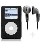 iSkin eVo2 (Ebony) - 4G 20GB iPod, iPod Photo 30GB & 20GB iPod with Color Display+CeRULEAN XLR earphone(Black/Grey) while quantities last !