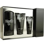 BLACK XS by Paco Rabanne Gift Set for MEN: SET-EDT SPRAY 3.4 OZ & SHOWER GEL 5 OZ & AFTERSHAVE BALM ALCOHOL FREE 2.5 OZ