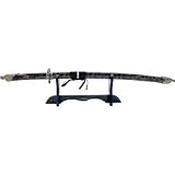 Black Belt Dragon Katana with wood stand