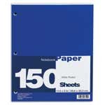 Office Depot Value(TM) Notebook Filler Paper, Wide-Ruled, 10 1/2in. x 8in., 3-Hole Punched, Pack Of 150 Sheets