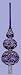 Purple Oak Leaf Finial 16" Ornament