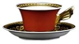 Versace by Rosenthal Medusa Red Cup & Saucer low