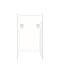 Transolid RBE3667-01 36" x 36" x 72" Solid Surface Shower Wall Surround in White