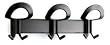 Matte Black Triple Coat Hook 5