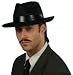 Black Felt Thrilby Gangster Hat