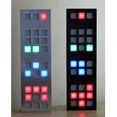 TIX Binary Style LED Color Changing Random Pattern Clock with Black Faceplate by TIX