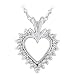 10kt. White Gold, 1/4 ct. tw. Diamond Heart Pendant