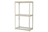 Expandable Starter Rack 96x48x84 Tan With 3 Level Wire Deck 1100lb Cap Per Level