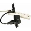 Cables Unlimited PWR-PSLIB-3 1-Foot Outlet Xtender Power Cord with Pass Through