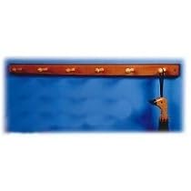 6-Peg Wall Coat Rack - Wood (Natural) (2"H x 32 5/8"W x 3 1/4"D)