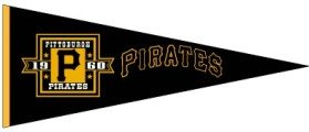 Pittsburgh Pirates Cooperstown Wool Pennant Features Embroidery And AppliquÉ
