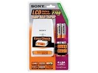 Sony LCD-Charger Schnell-Ladegerät (inkl. 4 LR 6 / AA NiMH 2700 mAh)