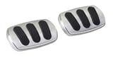 IMAGE OF Lokar BAG-6139 Billet Aluminum Curved Manual Brake/Clutch Pad with Rubber - Pair