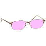 COMPUTER GLASSES WITH PINK POLYCARBONATE DOUBLE SIDED ANTI-REFLECTIVE COATING, SCRATCH COATING AND UV PROTECTION - GREY PLASTIC FRAME - 51-18