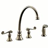 Kohler K-16111-4 Revival Kitchen Faucet, Brushed Bronze