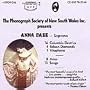 Phonograph Society of New South Wales Inc. presents Anna Case - Soprano: My Pretty Jane